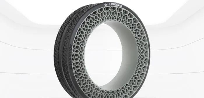 韓泰輪胎名為 i-Flex 的無(wú)沖氣概念輪胎 韓泰輪胎名為 i-Flex 的無(wú)沖氣概念輪胎